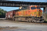 Rear DPU pushes grain train through Santa Fe Jct